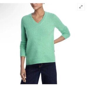 C by Bloomingdale's Women Cashmere Knit V-neck Sweater in Fern Green Size XS
